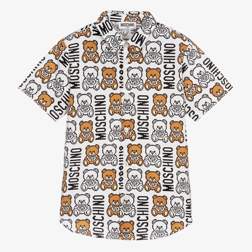 CAMISAS MOSCHINO NIÑOS INFORMALES LOGOTIPO BLANCO CAMISAS OSO TALLA 6A - 33CM - Imagen 5 de 5