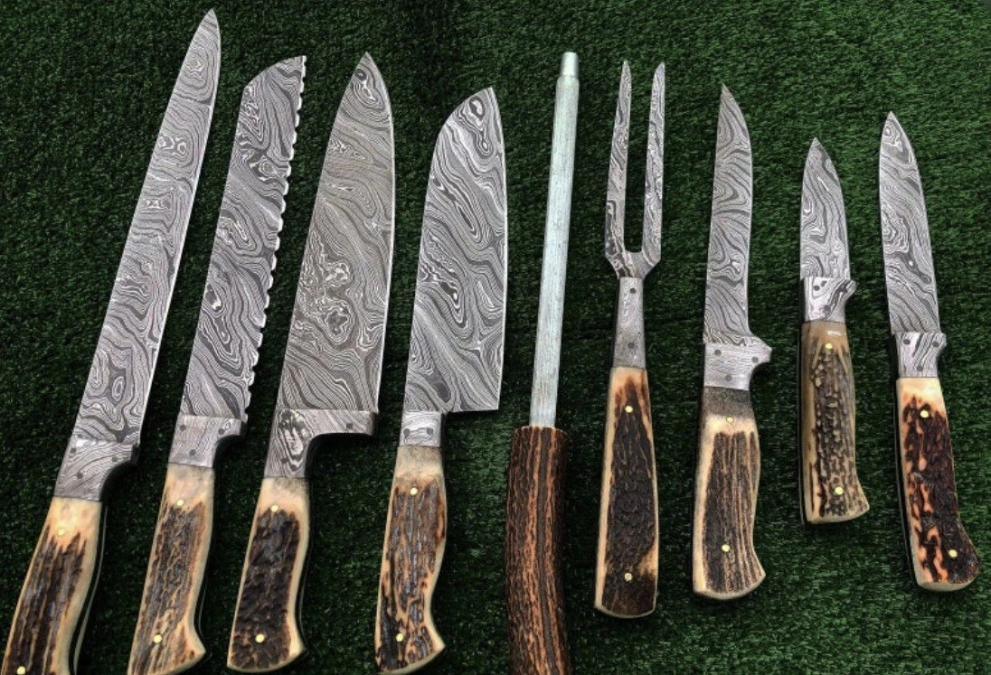 Damascus Chef Knife Set
