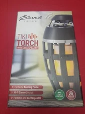 Eternal Lifestyle Portable Tiki Torch table dancing flame Wireless Speaker NEW !