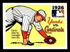 1971 Fleer World Series Baseball #24 1926 Yankees vs. Cardinals NM/MT *d3