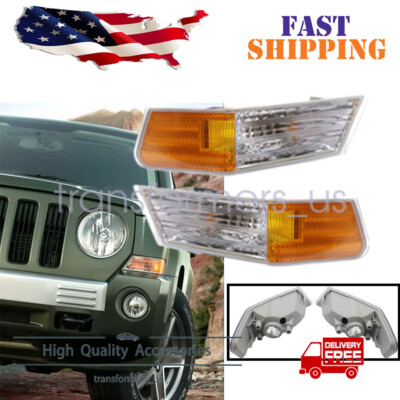 #ad parking light turn signal directional lamp front pair set fit 07 17 jeep patriot $13.85