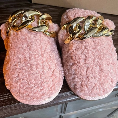 Steve Madden New in box hard bottom faux fur slippers size 7 - Picture 5 of 7