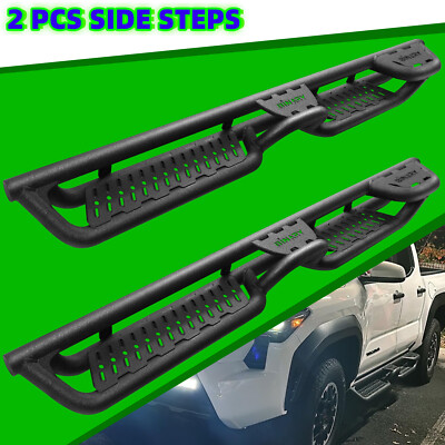 FOR 2005-2025 NISSAN Frontier Crew Cab Drop Steps Black 4Step Bar Running Boards