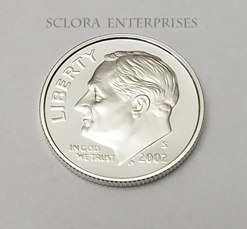 2002 S Roosevelt  *90% SILVER PROOF*  Dime  **FREE SHIPPING**