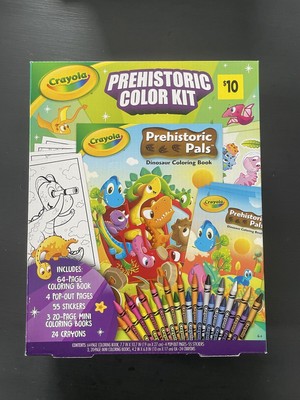 Crayola Prehistoric Pals Color Kit Book Stickers Crayons & More NEW Dinosaur