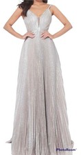 Champagne Evening Pleated Long Dress  Altered from Size 6  Read  