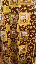Child MONKEYS Quilt Handmade BANANAS Machine Quilted FUN Brown Yellow 38" x 58"