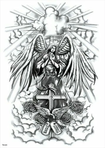 Tatuaje temporal espalda completa arte corporal grande pegatina impermeable dragón japonés koi Foto 3 de 4