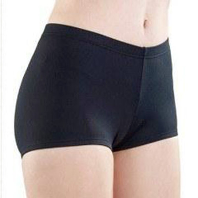 Body Wrappers MT281 Women's Size Medium (8-10) Black Boy Cut Brief Shorts