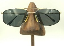 Vintage Opti Vode 320 T30 Black Gold Metal Oval Geometric Sunglasses Frames