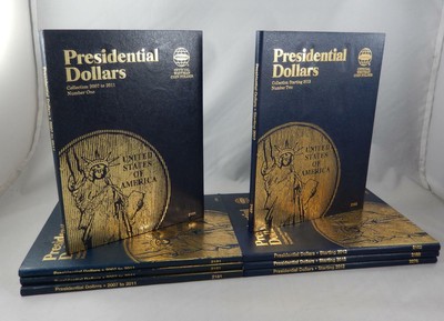 NEW Whitman 2181 & 2182 Presidential Dollars 2007-2011 Coin 2 Album Set B0308