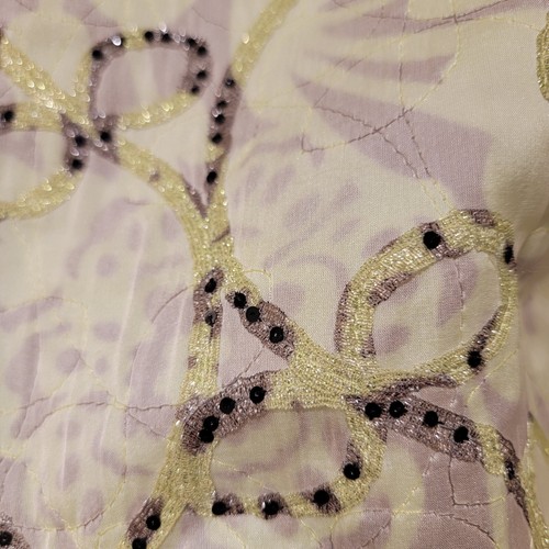 Abito vintage Tom Bowker taglia piccola media verde lime viola scintillante evento matrimonio - Foto 15 di 16