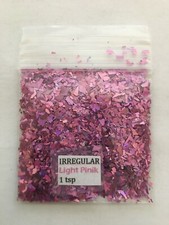 Solvent Resistant IRREGULAR shape Glitter Light Pink Nail Art Face Crafts-1tsp