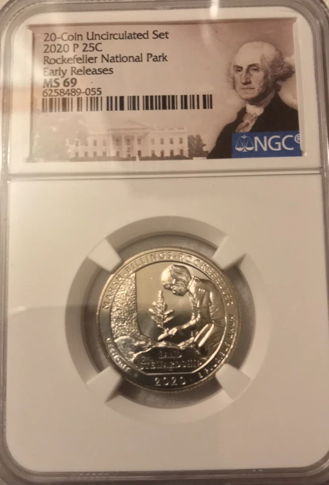 2020 P Rockefeller National Park Quarter Early Release NGC MS69 - Image 2 of 4