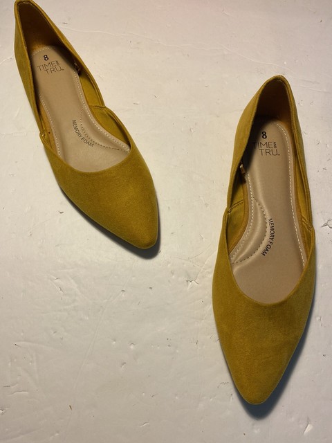 mustard yellow ballet flats