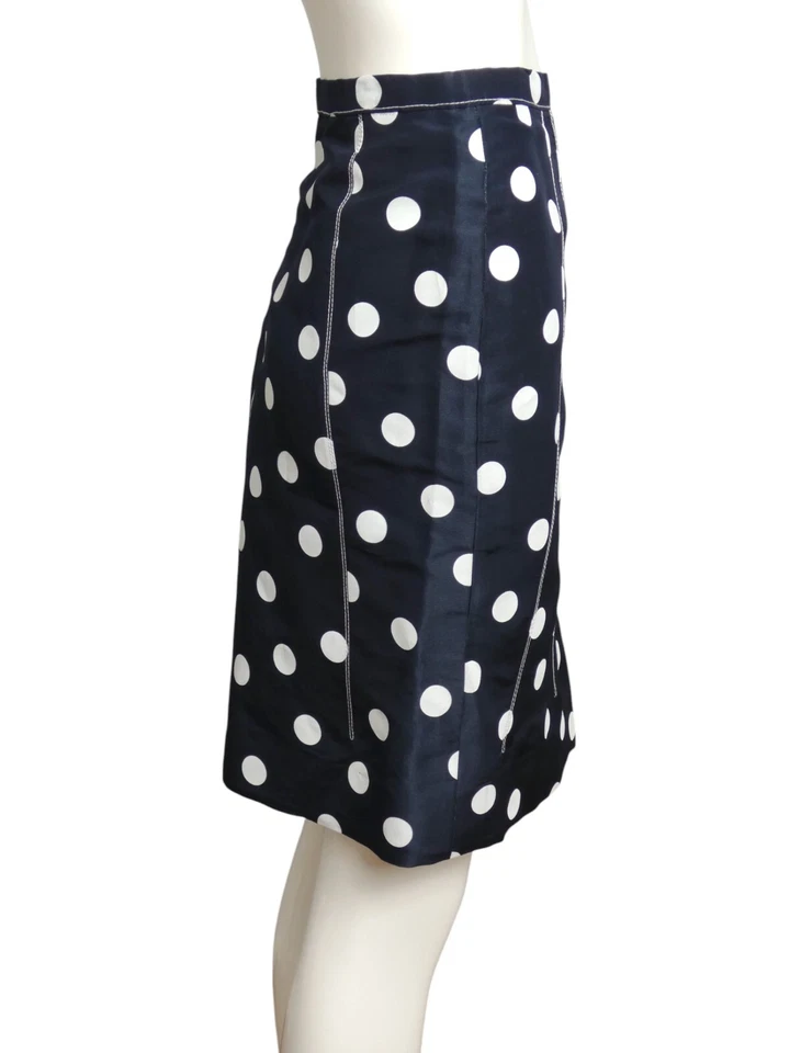 Saia de tafetá OSCAR DE LA RENTA- 2007 de seda bolinhas, tamanho 6 - Imagem 3 de 4