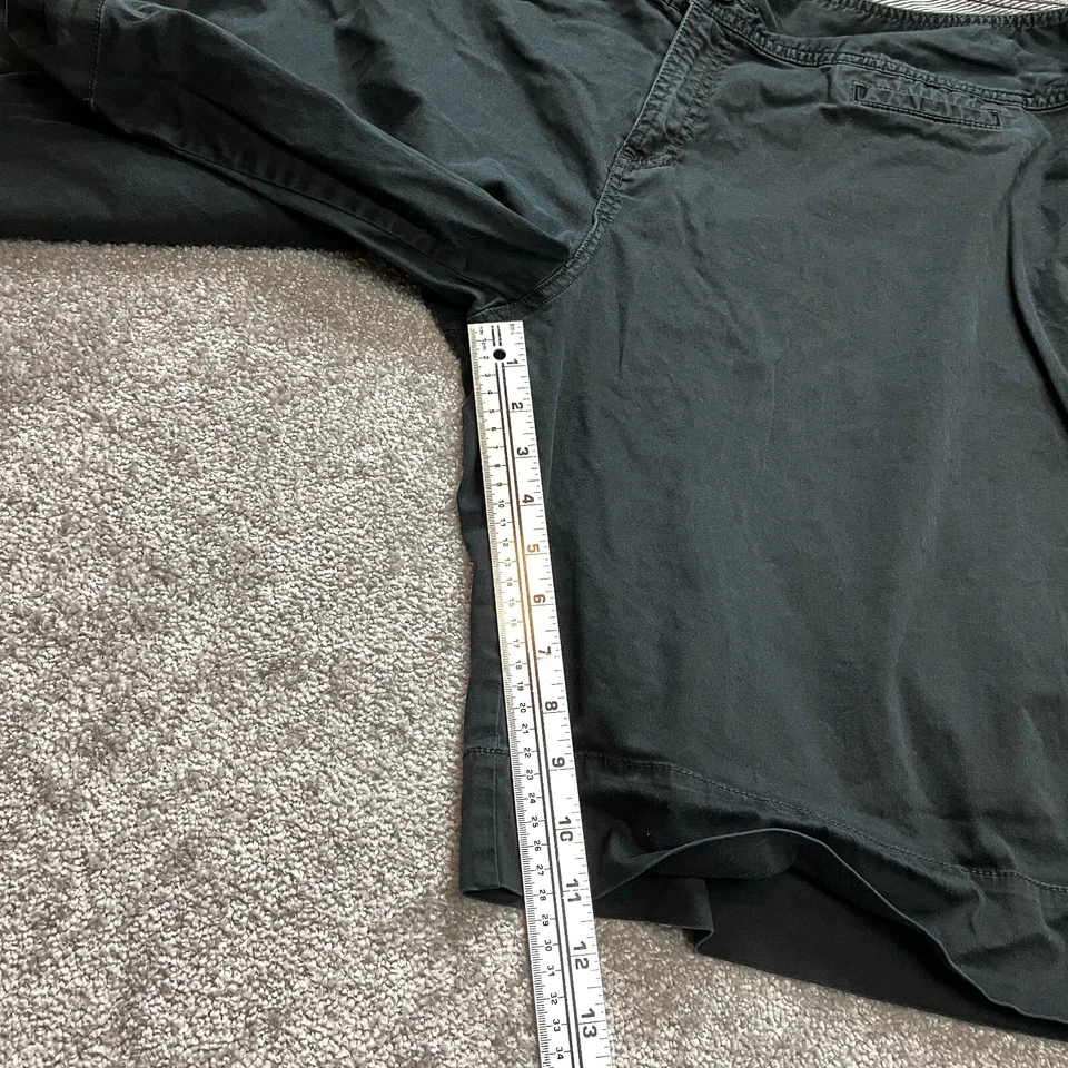 Pantalones Cortos Chinos Madison Para Mujer 22W Negro Algodón Informal Bermudas Rectas 11" Entrepierna Foto 3 de 4