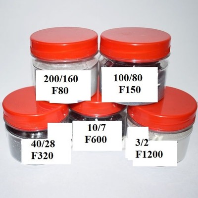 Silicon Carbide Powder 5 Containers Set 80 1200 Grit For Lapping Sharpening Ebay