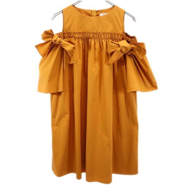 LANVIN en Bleu made in Japan 7 minutes sleeve Open Shoulder
