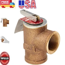 30 PSI Safety Relief Valve - 3/4" Inlet/Outlet, Lightweight Bronze Construction