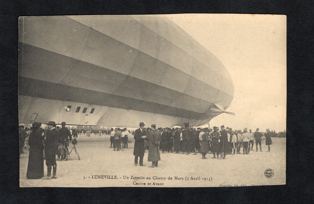 Germany 1913 postcard  WW1  Zeppelin Mail, Airmail RR