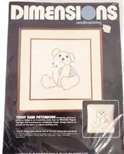 Dimensions TEDDY BEAR Candle Wicking Patchwork Needle Craft Kit