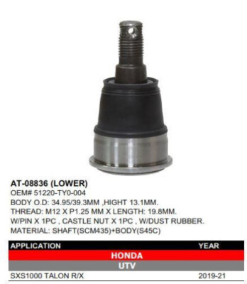 Mopar 5072958AC – Giunto Sferico Inferiore Originale, Braccio Sospensione Anteriore Per Auto Chrysler - 3