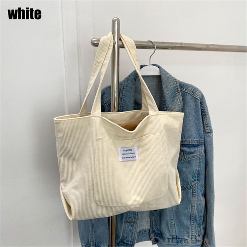 Women Canvas Shoulder Crossbody Bag Large Capacity Totes Pure Color Handbag - Picture 16 of 16