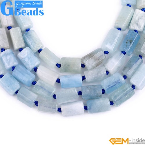 Natural Assorted Gemstone Faceted Tube Column Beads for Jewelry Making 8x12mm - Picture 64 of 192