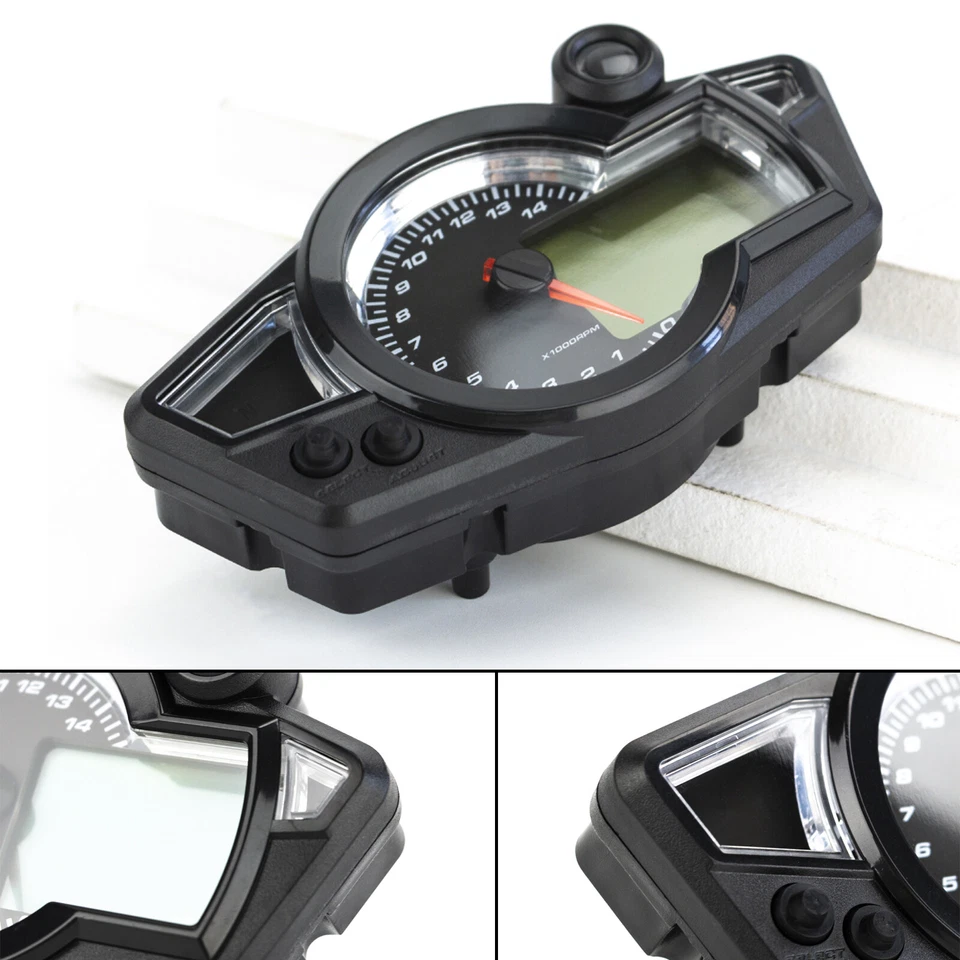 Tachometer Motorcycle Universal Digital Lcd 1-6 Gear Odometer Speedometer - Image 4 of 4