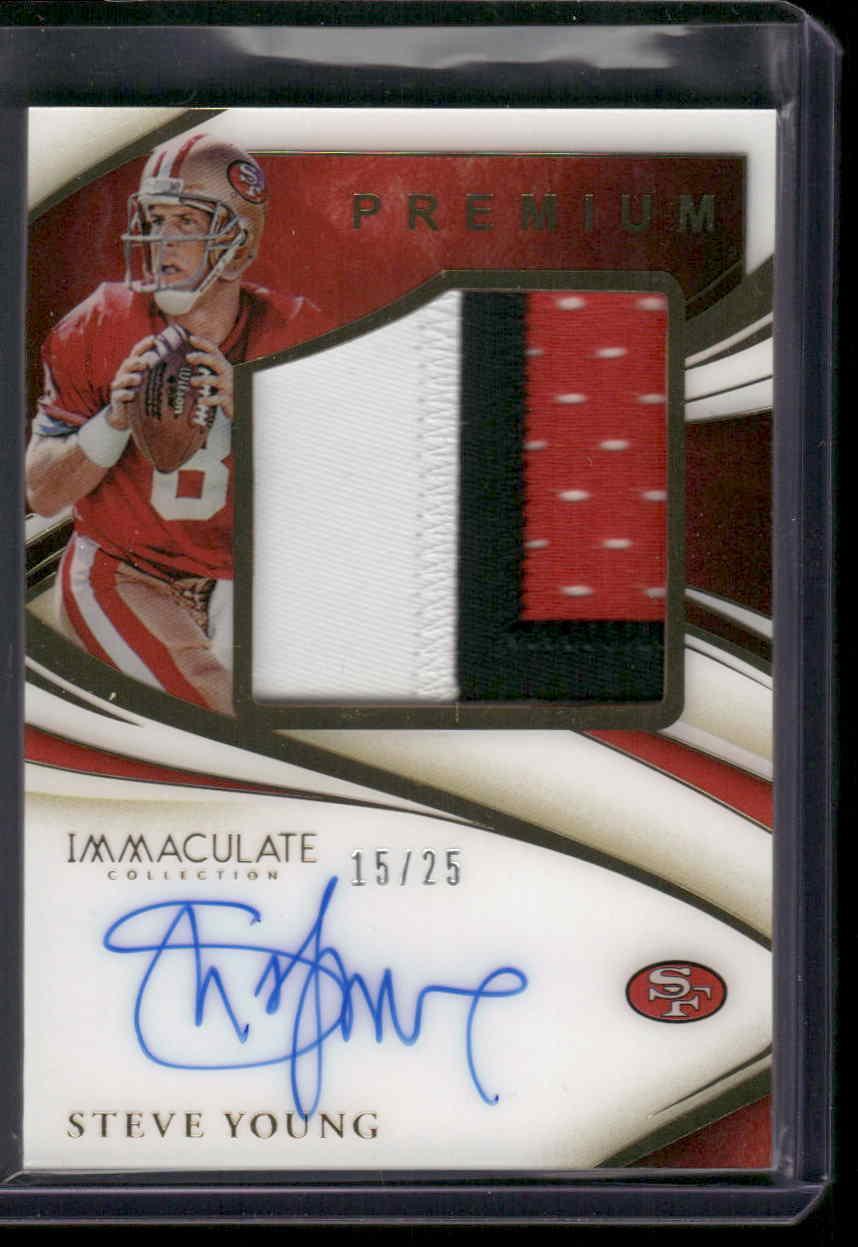 2020 Immaculate Collection #PPA-SY Steve Young Premium Patch Autographs #/25