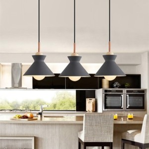 Kitchen Grey Pendant Lighting Bar Lamp Modern Ceiling Lights Wood