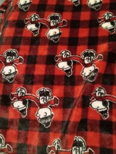 Snoopy and Charlie Brown Peanuts Plush Throw Blanket Buffalo Plaid 70x50 inch