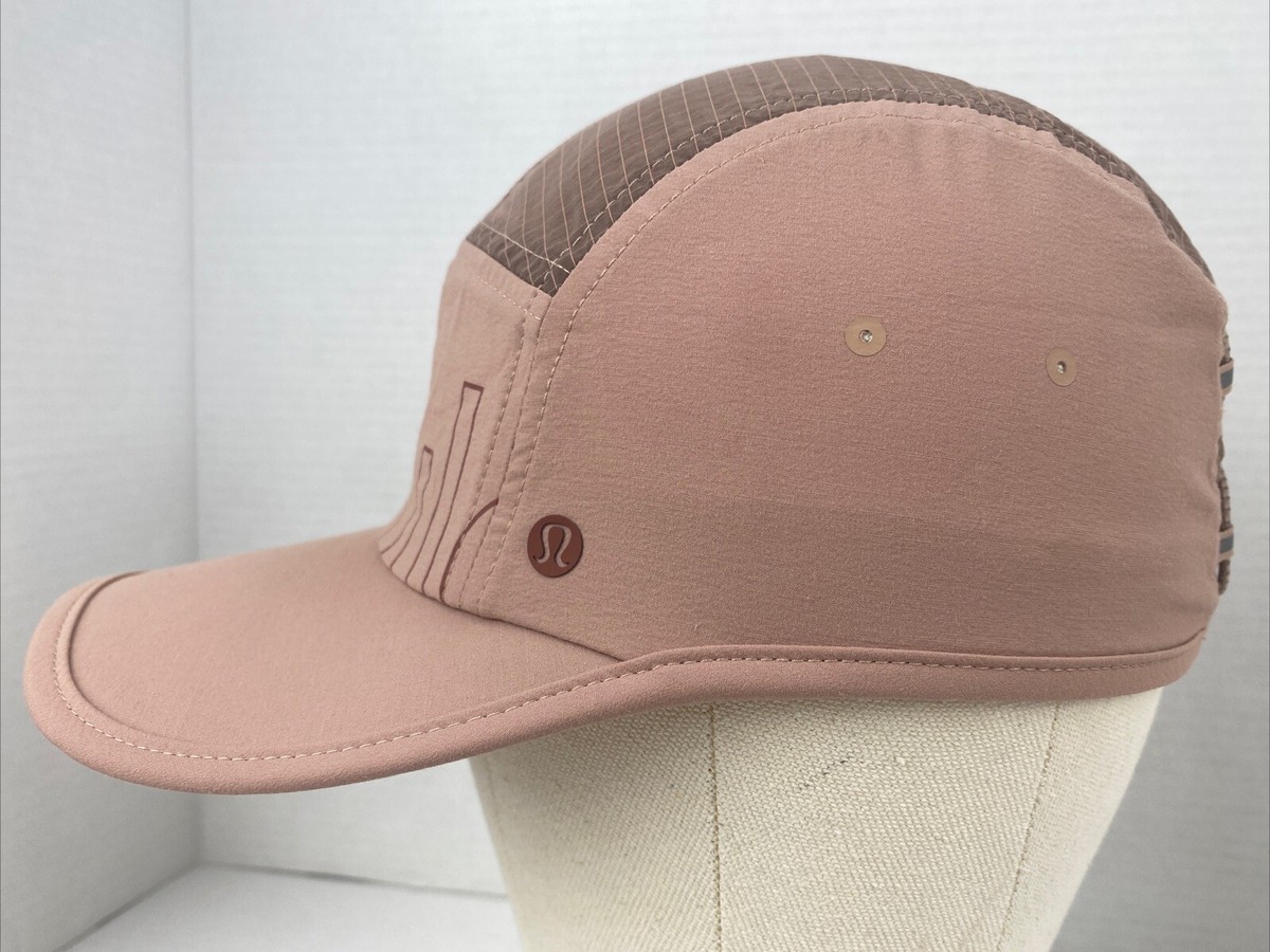 NEW RIPSTOP TRAIL LULULEMON TAN / PINK CLAY ADJUSTABLE CORD LIGHTWEIGHT HAT NWT NEW $48 Lululemon Drawcord Hiking Cap Womens S/M Pink/Clay  main image 2