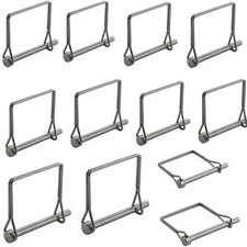 12PCS Towing Hitch Clips Trailer Coupler Pin 1/4" x 2-3/4" Trailer Locking Pin