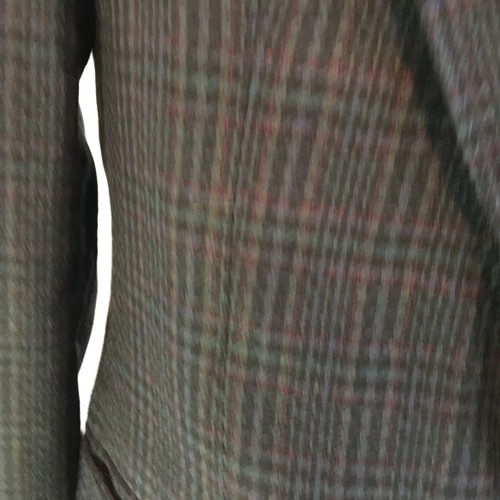 Jacket Shipley Harris Tweed Style Houndstooth Black Blue Suit Blazer Virgin Wool - Picture 4 of 24