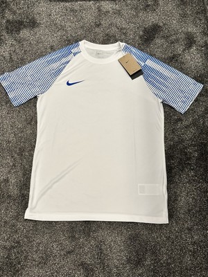 Nike Herren Dri-Fit Academy T-Shirt | Medium (Slim Fit) | Weiß / Blau