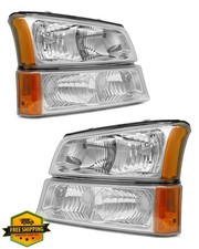 ADCARLIGHTS Headlights 03-06 Silverado Chrome Housing