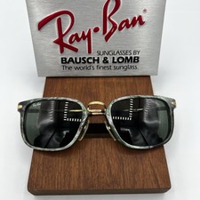 Vintage Ray Ban B L GRAY Marble Traditionals 54 19 USA rectangular sunglasses