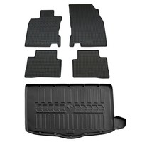 Gummi FußMatten Kofferraumwanne FüR Nissan Qashqai J11 2014-2021 Gummimatten Set