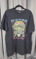 Camiseta De Colección Tortugas Ninja Adolescentes Mutantes Anti Drogas Di No a las Drogas 2XL