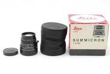  NEAR MINT in Box Leica Leitz Summicron-M E39 50mm f/2 3rd Black Lens Japan