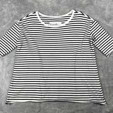 Frank & Eileen Women’s Blue White Josephine French Stripe Tee Oversized Medium