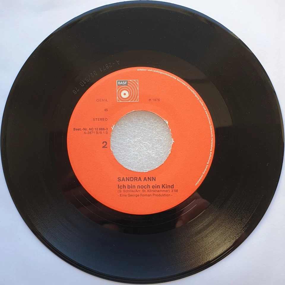 SANDRA ANN: Andy Mein Freund / Ich Bin Noch Ein Kind - 7" (45) Single - signed! - Image 4 of 4