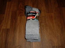 3 PAIRS DICKIES THERMAL STEEL TOE HEAVY WEIGHT WOOL BLEND CREW SOCKS SIZE 6-12