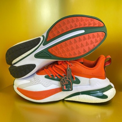Adidas Miami Hurricanes Alphaboost V2 Running Shoes Orange/White IH6337 Size 8