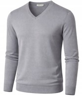 Herren Pullover Aus Kaschmir Und Merinowolle Merino L Grau 217