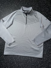 Nike Golf Pullover Mens LARGE Therma-Fit Hypervis 1/4 Zip Jacket Gray