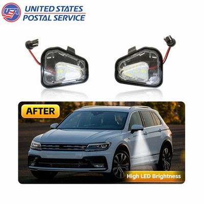 2pcs Car Side Mirror Puddle Light For VW Volkswagen Passat EOS CC Scirocco Jetta