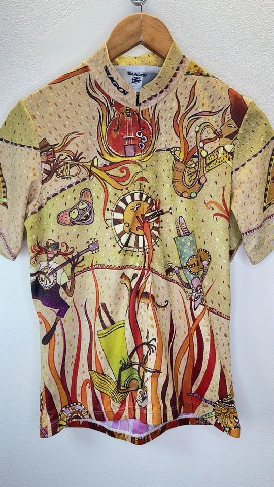 Camiseta deportiva de ciclismo Sugoi para mujer mediana manga corta 3/4 cremallera Crazy Canada Foto 2 de 4